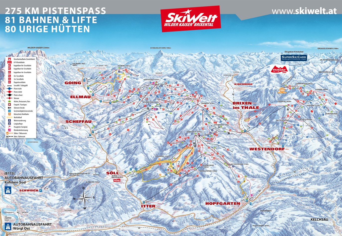Ellmau Piste / Trail Map