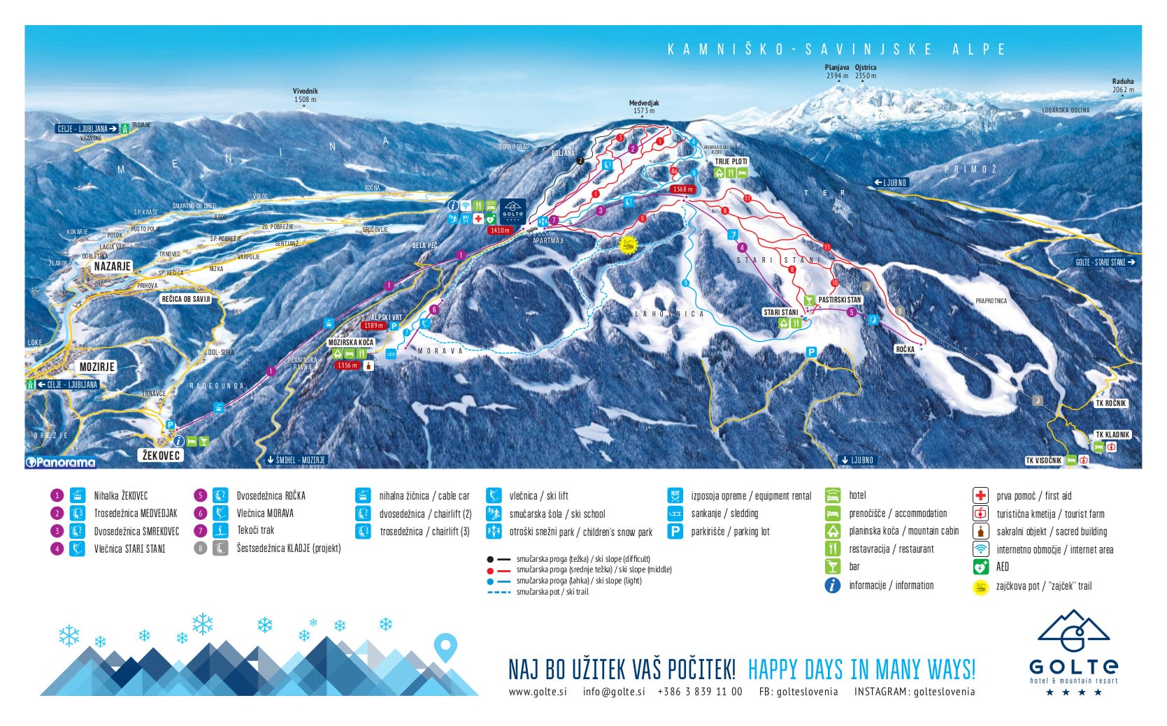 Golte Piste / Trail Map