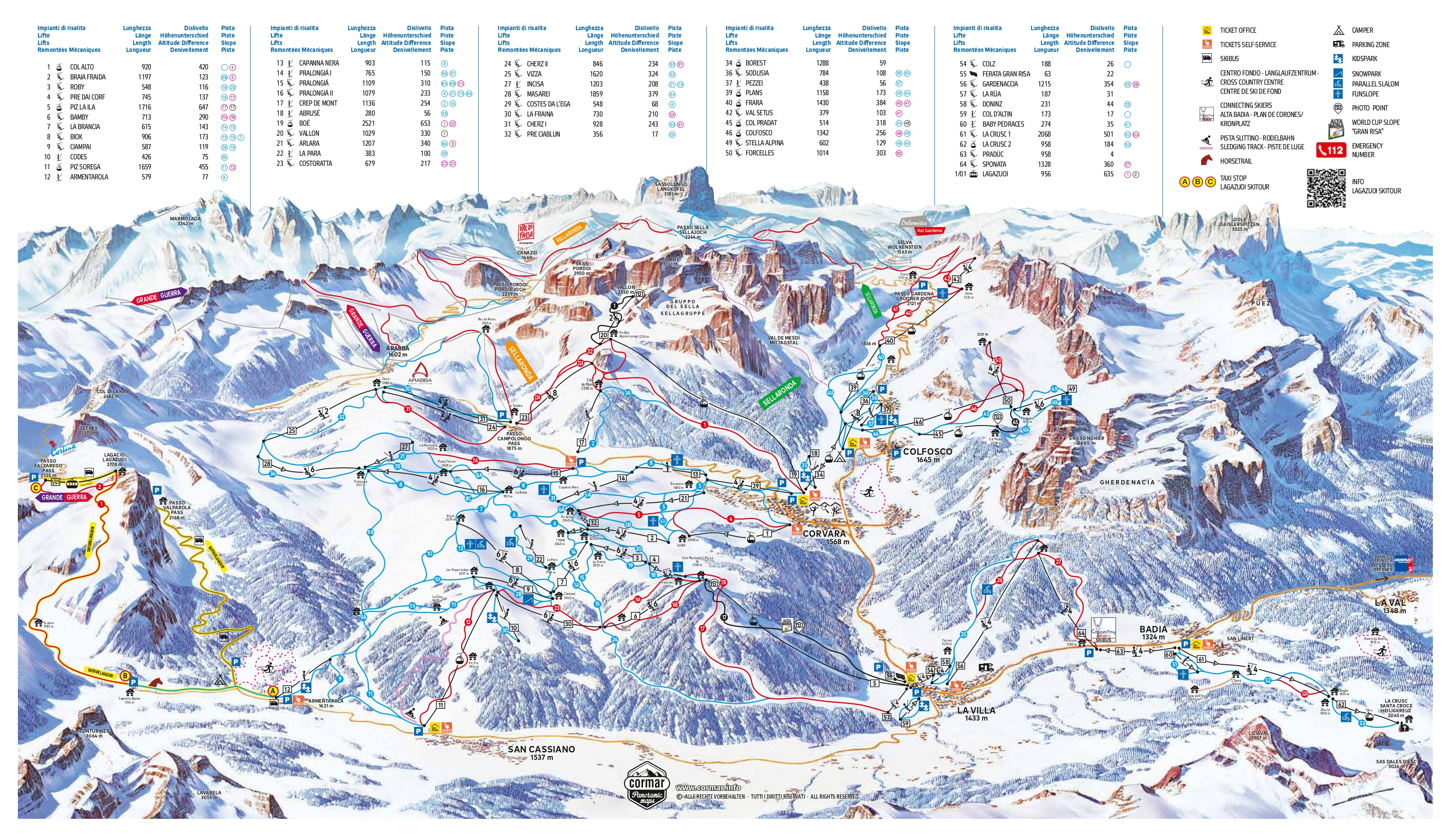 La Villa (Alta Badia) Piste / Trail Map