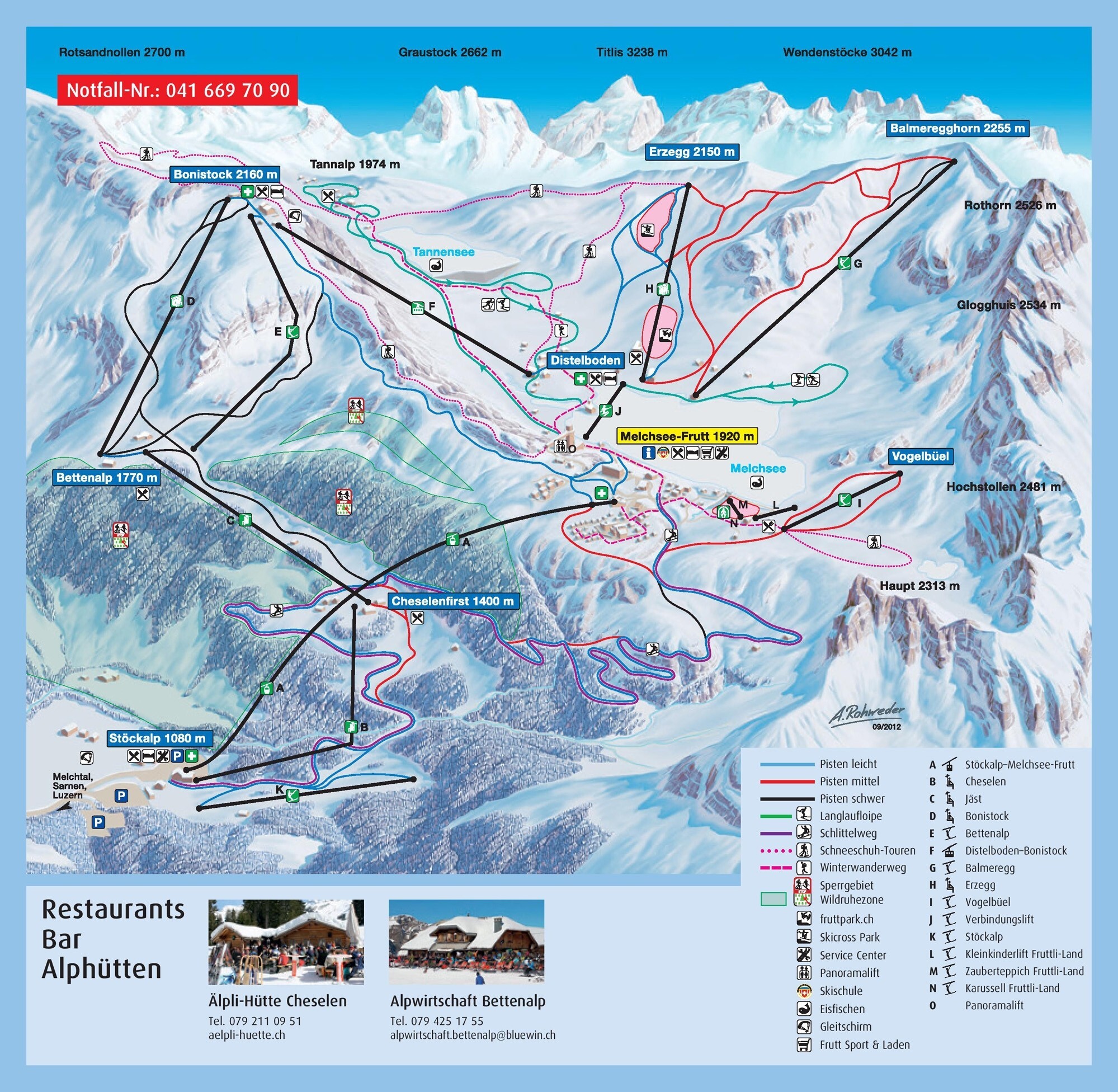 Melchsee-Frutt Piste / Trail Map