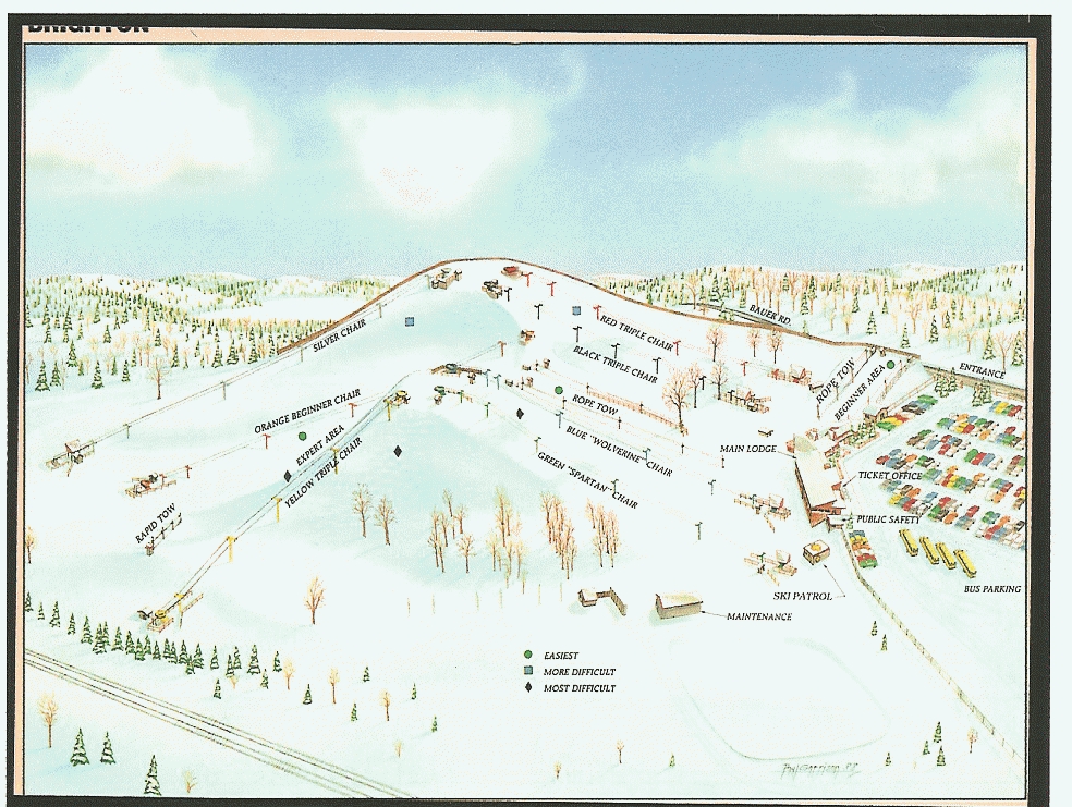 Mount Brighton Piste / Trail Map