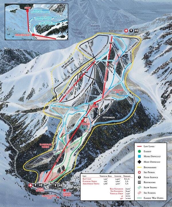 Sundance Piste / Trail Map