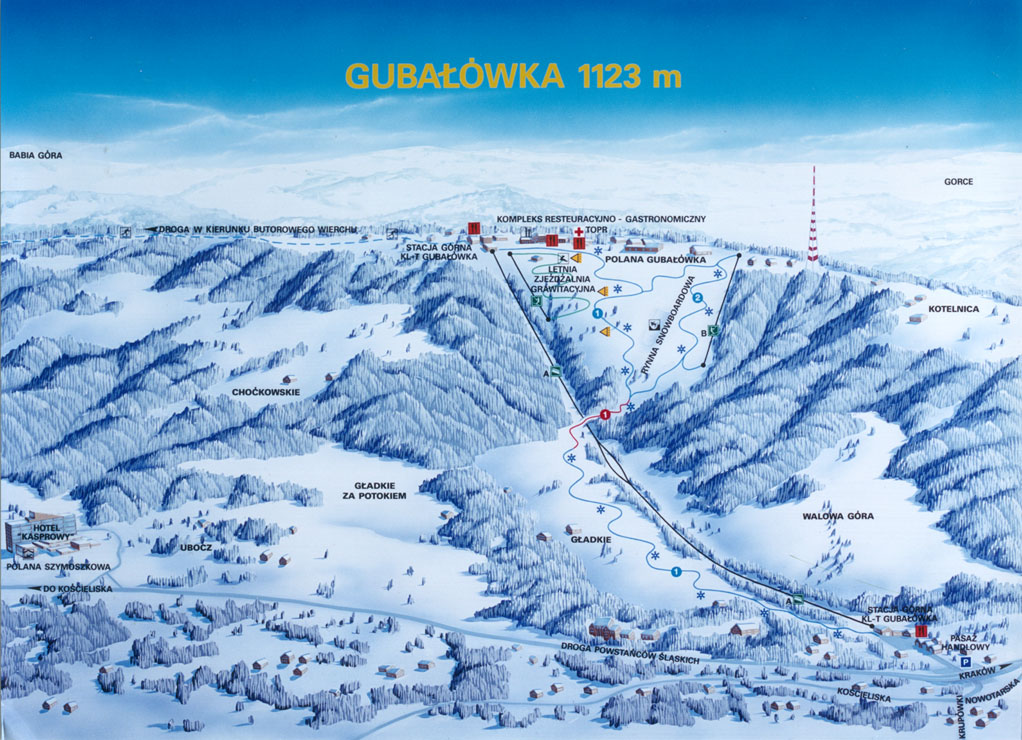 Zakopane Mapa De Pistas Y Caminos