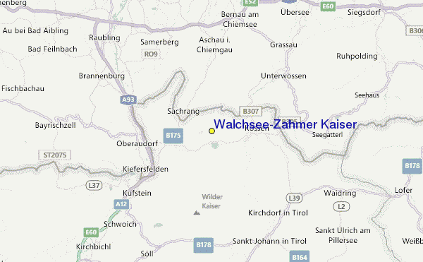 Walchsee/Zahmer Kaiser Location Map