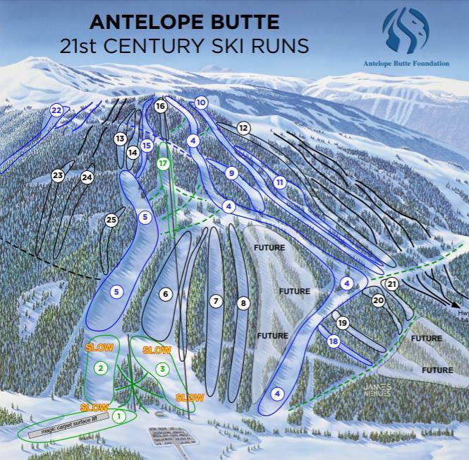 Antelope Butte Piste / Trail Map