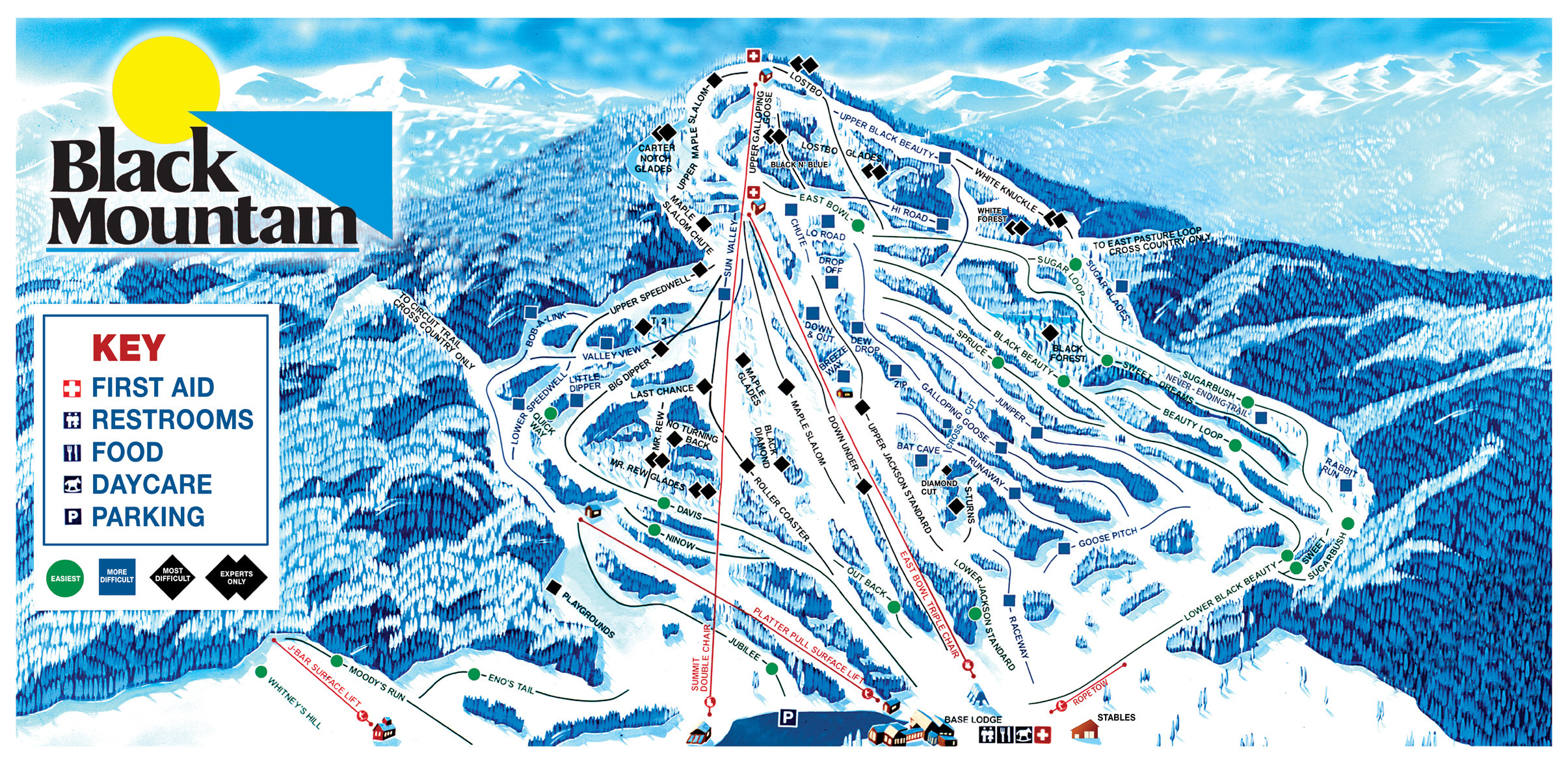 Black Mountain Piste / Trail Map