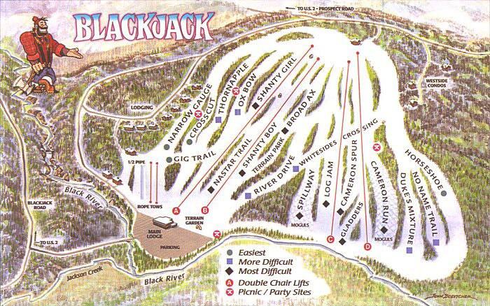 Black River Basin Piste / Trail Map