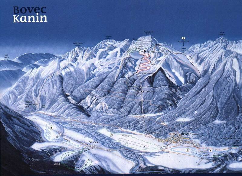 Bovec Piste / Trail Map