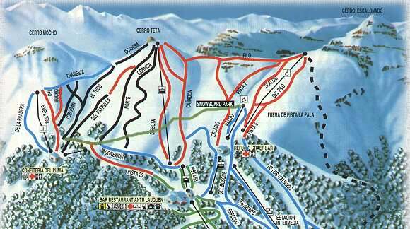 Chapelco Mapa De Pistas Y Caminos