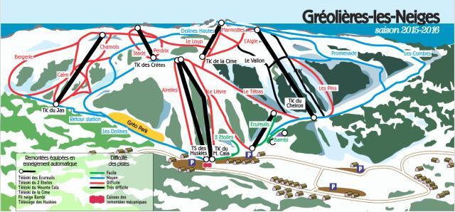 Gréolières Les Neiges Piste / Trail Map