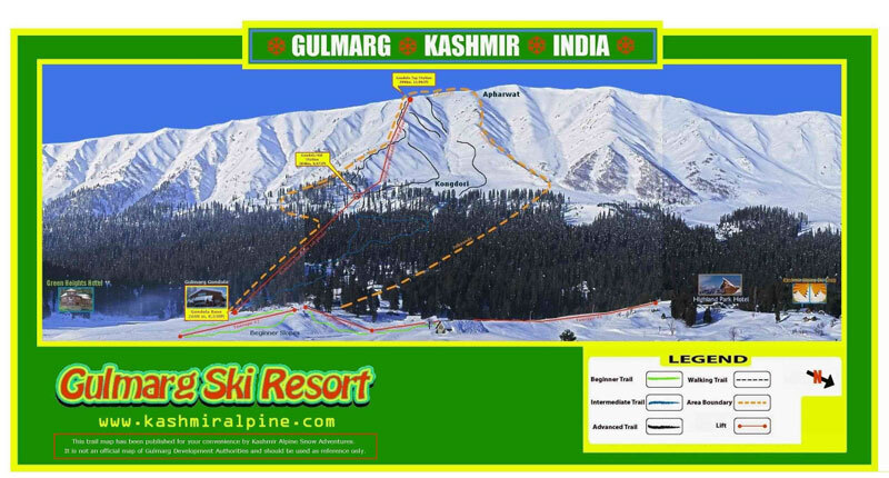 Gulmarg Piste / Trail Map