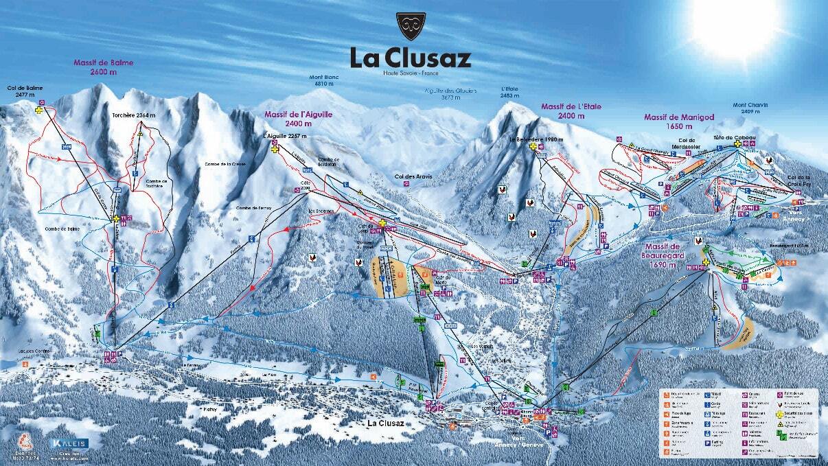 La Clusaz Piste / Trail Map