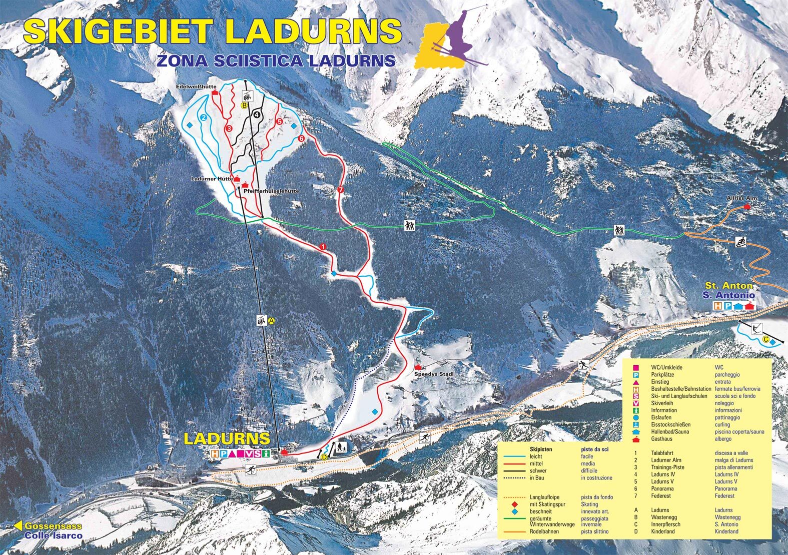 Ladurns Piste / Trail Map