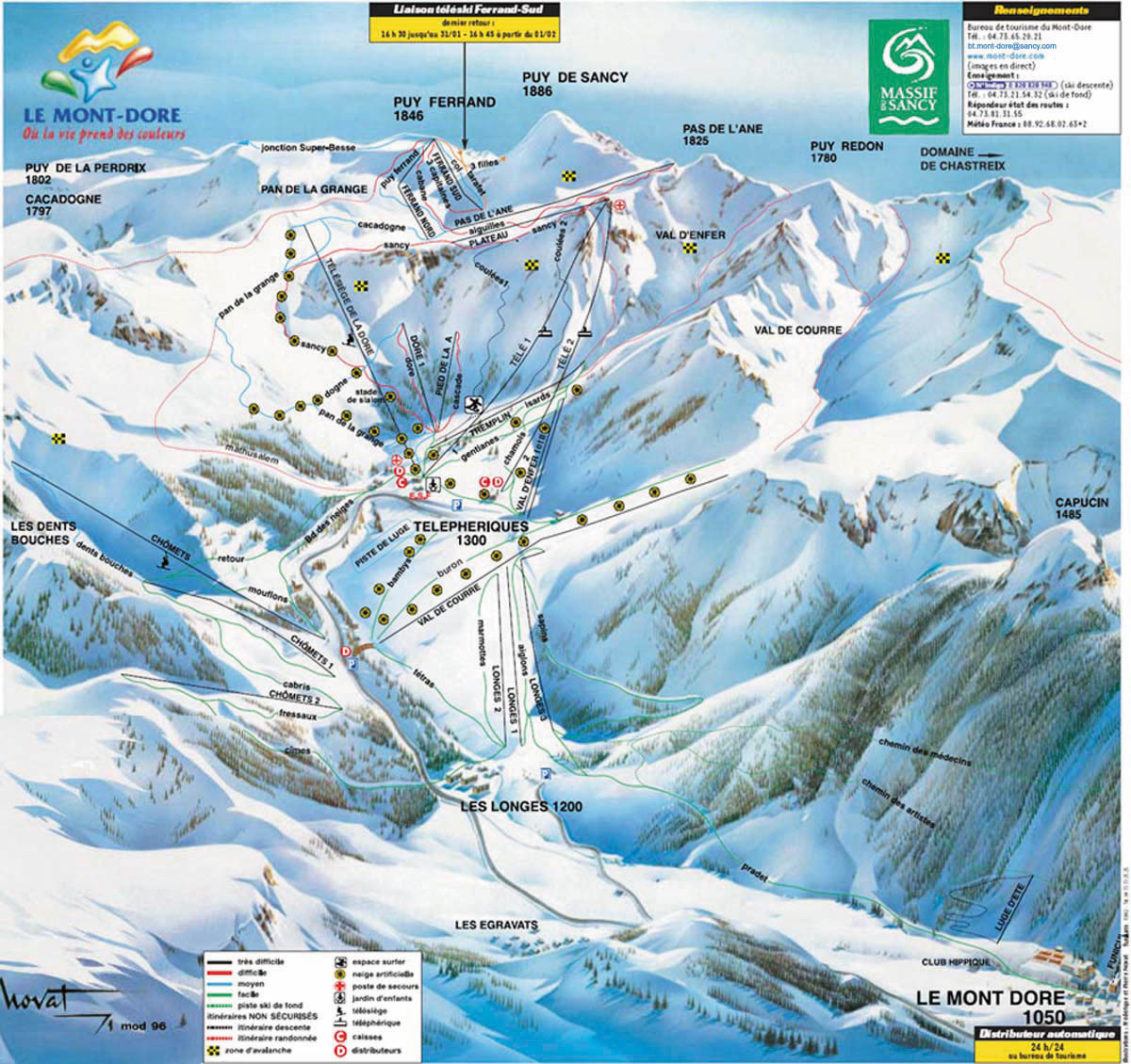 Le Mont-Dore Piste / Trail Map