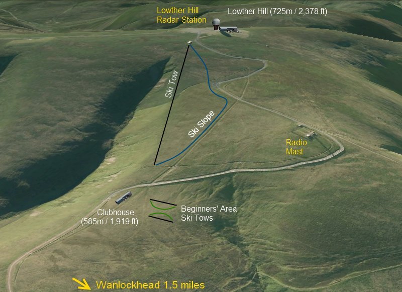 Lowther Hills Piste / Trail Map