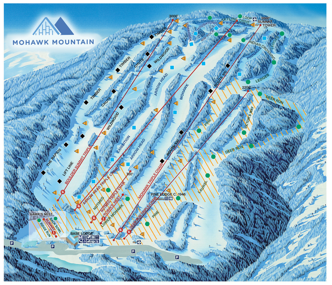 Mohawk Mountain Piste / Trail Map