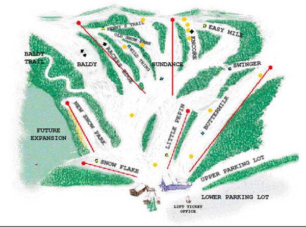 Mount Frontenac Piste / Trail Map