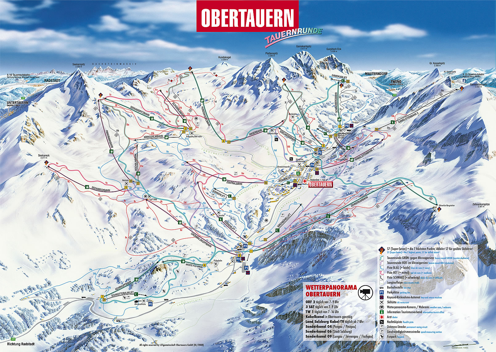 Obertauern Piste / Trail Map