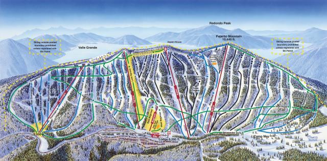 Pajarito Mountain Ski Area Piste / Trail Map