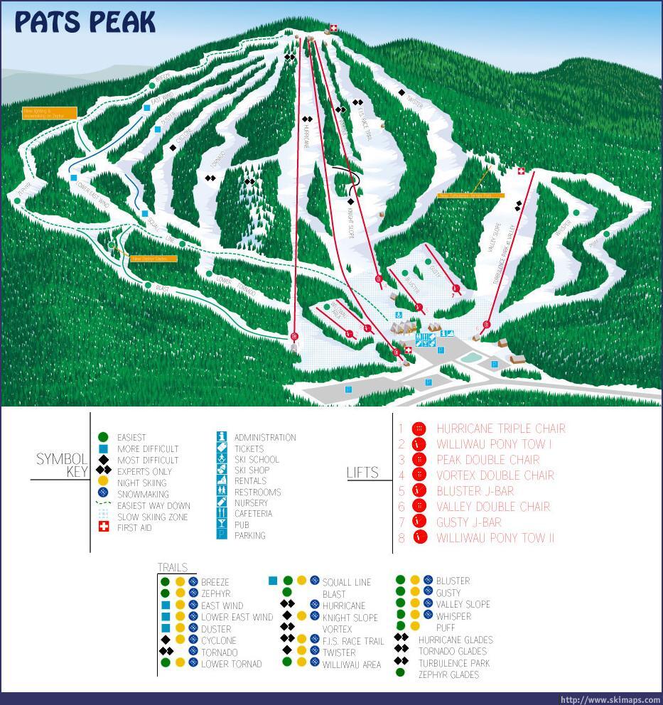 Pats Peak Piste / Trail Map