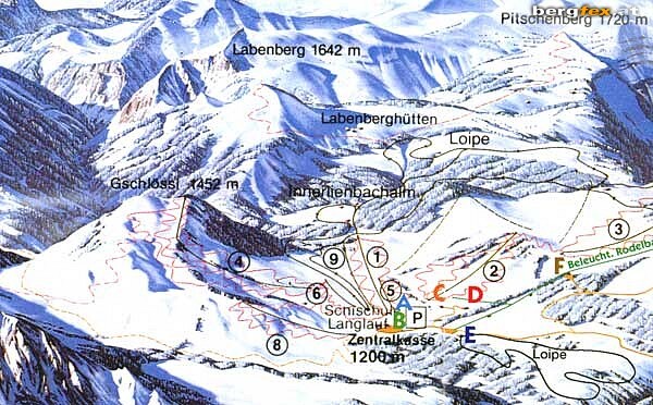 Strobl at the Wolfgangsee/Postalm Piste / Trail Map