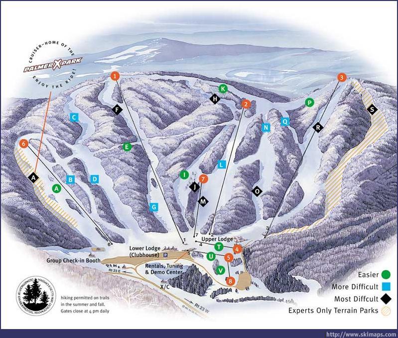 Ski Butternut Mapa De Pistas Y Caminos 6430