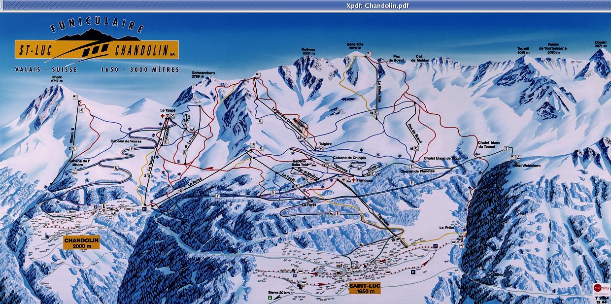 St-Luc Piste / Trail Map