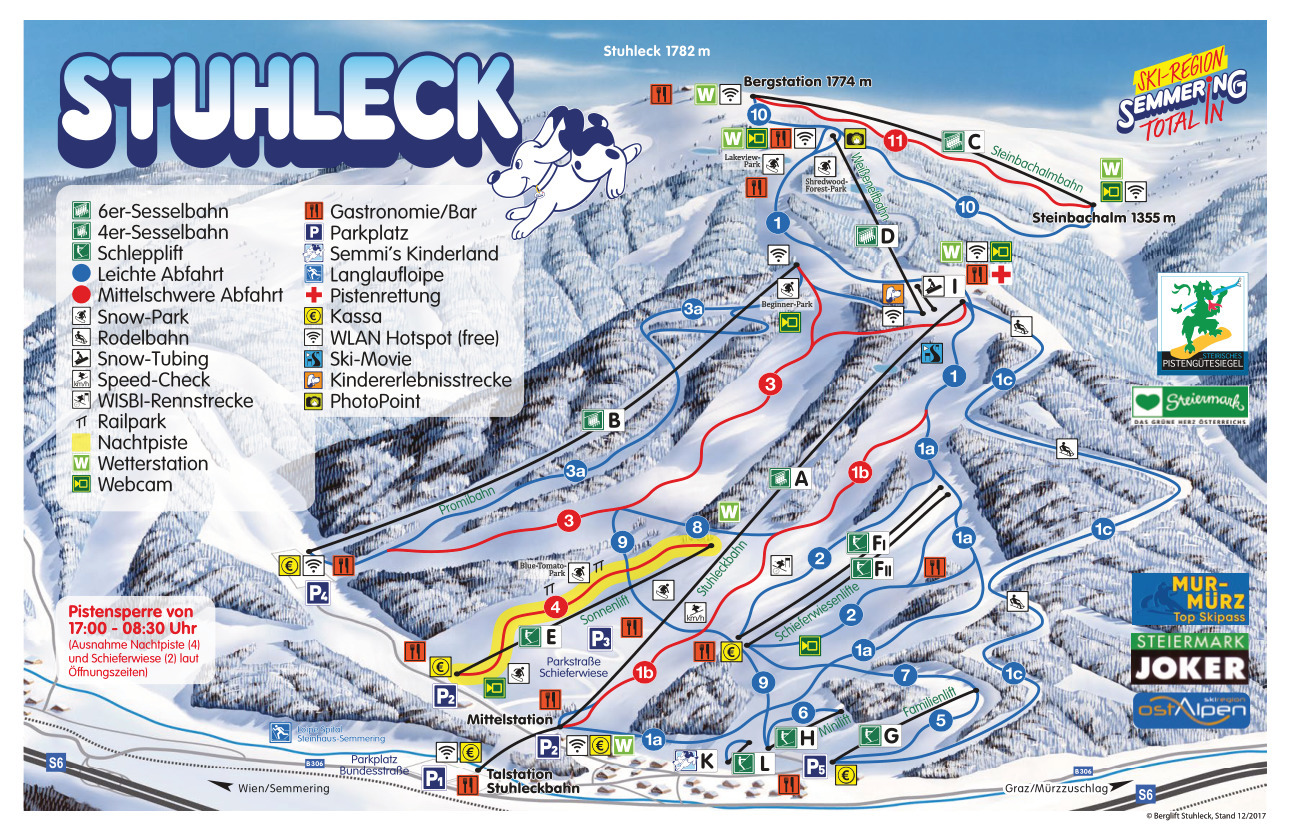 stuhleck mapa Stuhleck Mapa de pistas y caminos stuhleck mapa