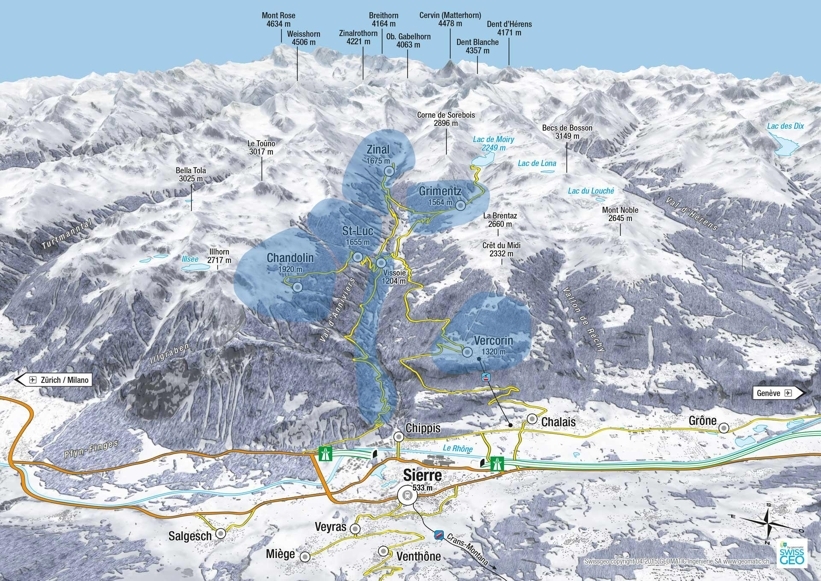 Vercorin Piste / Trail Map
