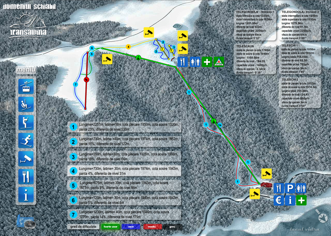 Vidra Transalpina Piste / Trail Map