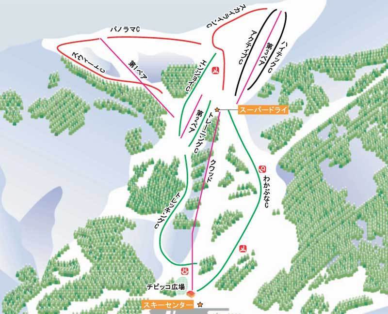 Wakabuna Kogen Piste / Trail Map