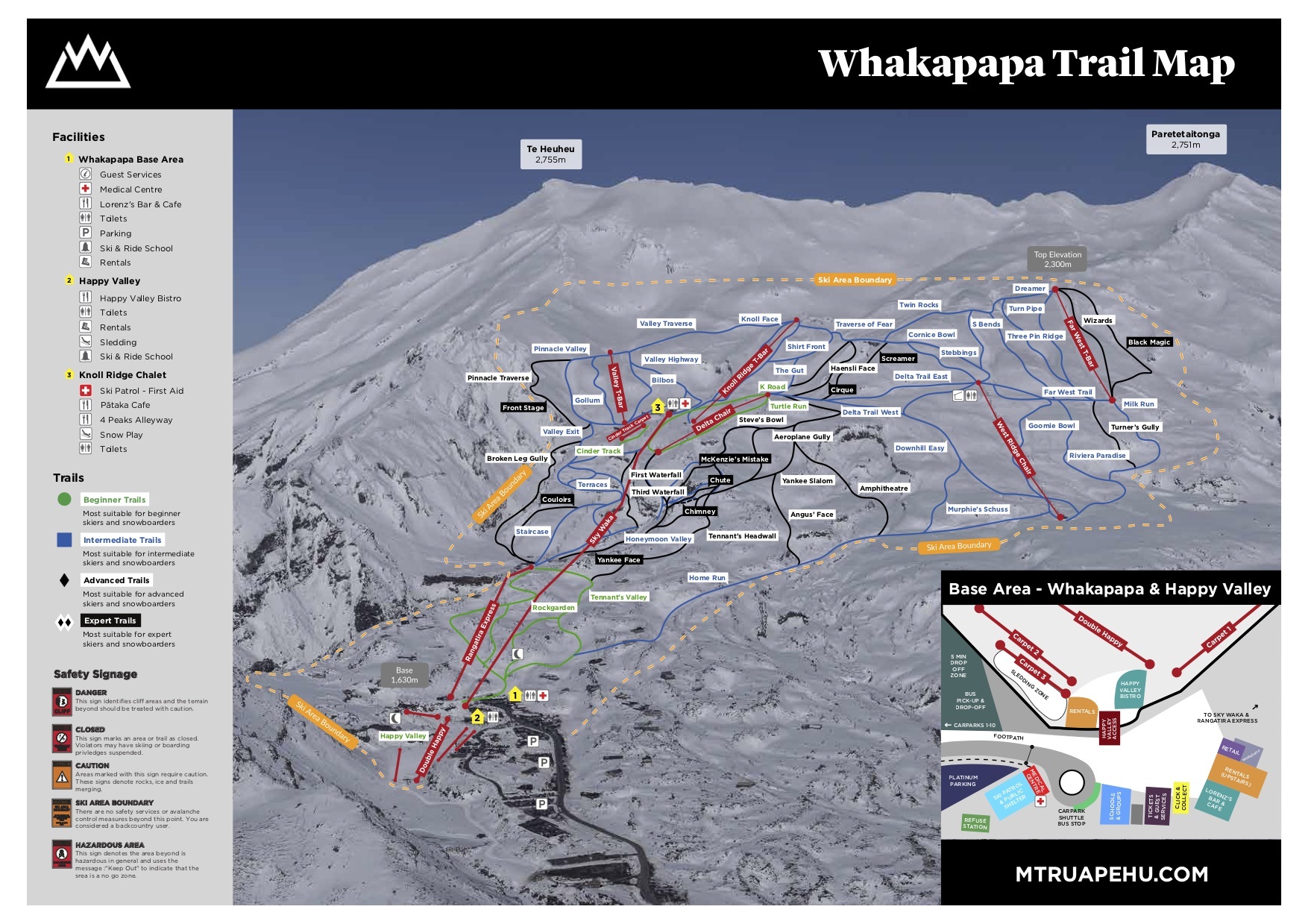 Whakapapa Piste / Trail Map