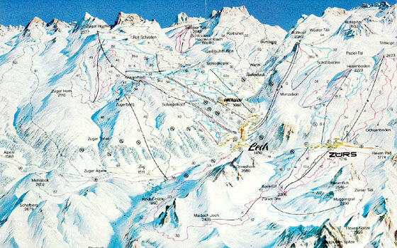 Zurs Piste / Trail Map