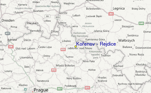 rejdice mapa Kořenov   Rejdice Información del Ski Resort,condiciones de nieve 