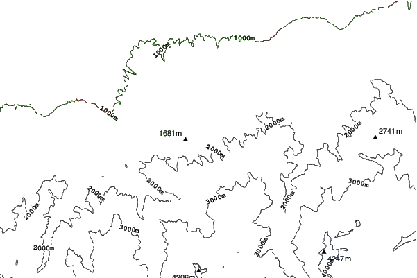 Ak-Bulak neighbourhood contours