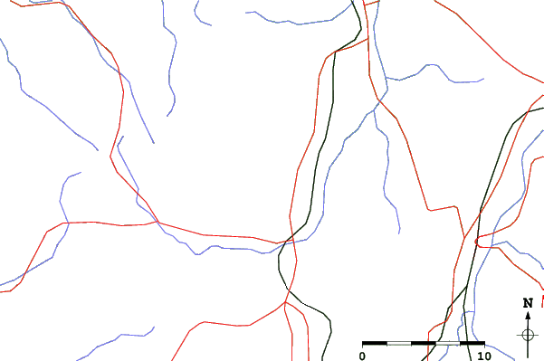 Roads and rivers close to Akakura Onsen