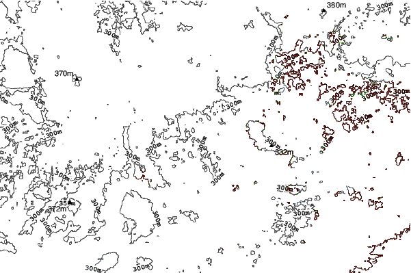 Alpine Valley Ski Area neighbourhood contours