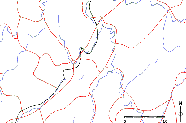 Roads and rivers close to Aonoyama Higashi