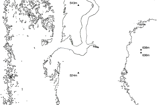 Asessippi Ski Area and Resort neighbourhood contours