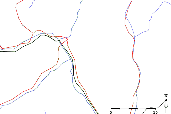 Roads and rivers close to Avelengo/Merano 2000