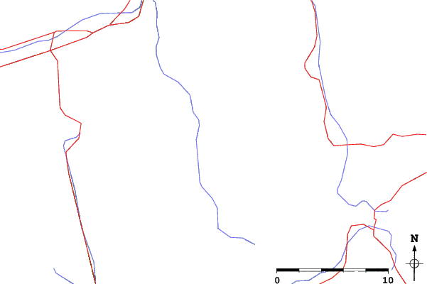 Roads and rivers close to Avers