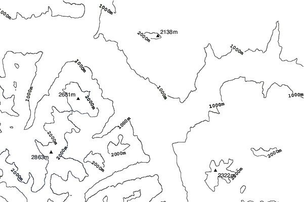 Bella Coola Heli Sports-Tweedsmuir Park Lodge neighbourhood contours
