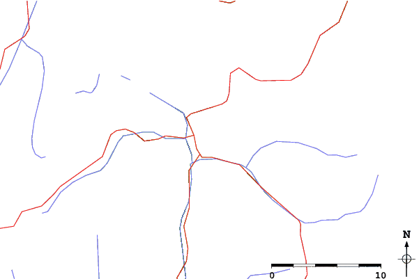 Roads and rivers close to Bormio