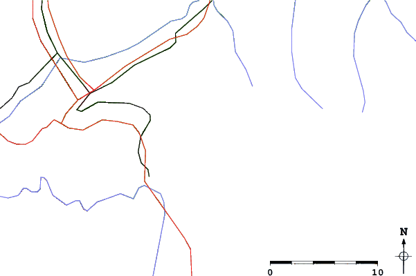 Roads and rivers close to Bruson