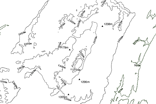 Canaan Valley Resort neighbourhood contours