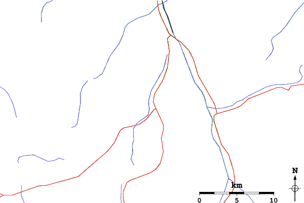 Roads and rivers close to Cauterets