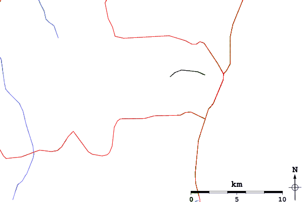 Roads and rivers close to Cerro Mirador