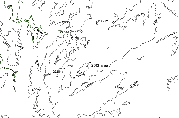 Charlotte Pass neighbourhood contours