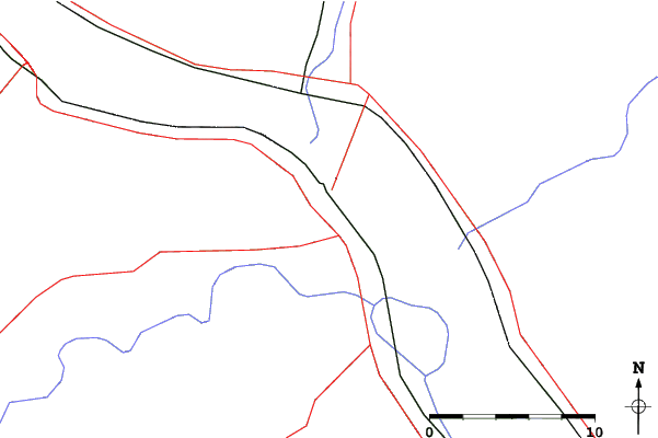 Roads and rivers close to Coffee Mill