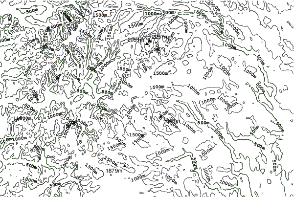 Filefjell Skiheiser neighbourhood contours